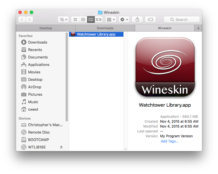 Can watchtower library be install on a mac computer